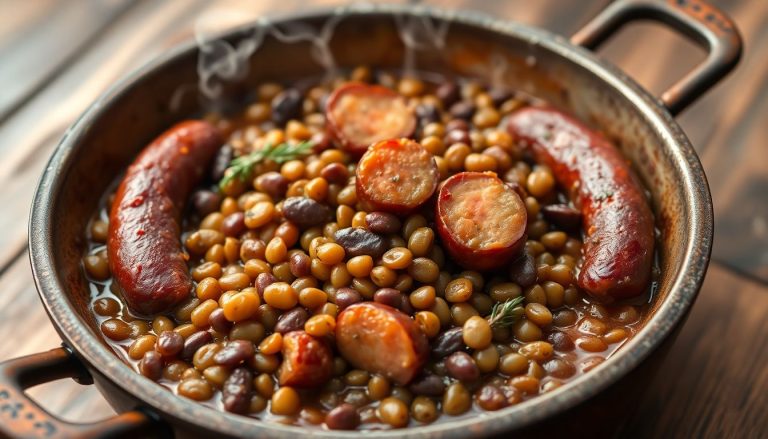 Poêlée de lentilles aux saucisses fumées : un plat réconfortant et savoureux