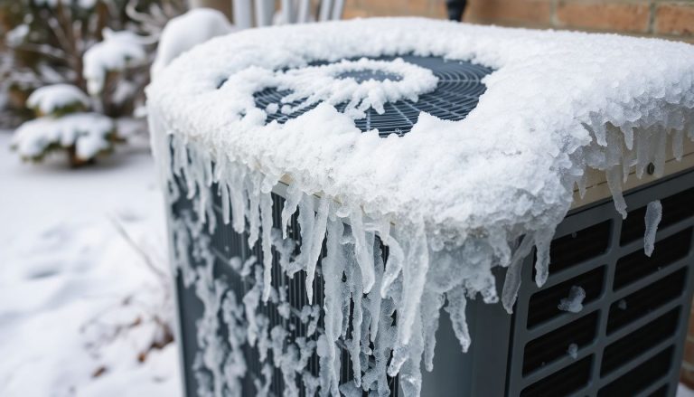 Pompe a chaleur gelée exterieur