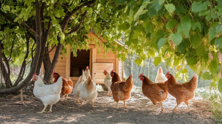 Poules heureuses et productives : Voici pourquoi il faut planter des arbres près du poulailler