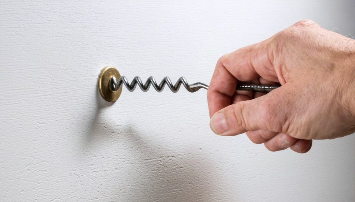 Astuce bricolage : Retirer les chevilles murales avec un tire-bouchon