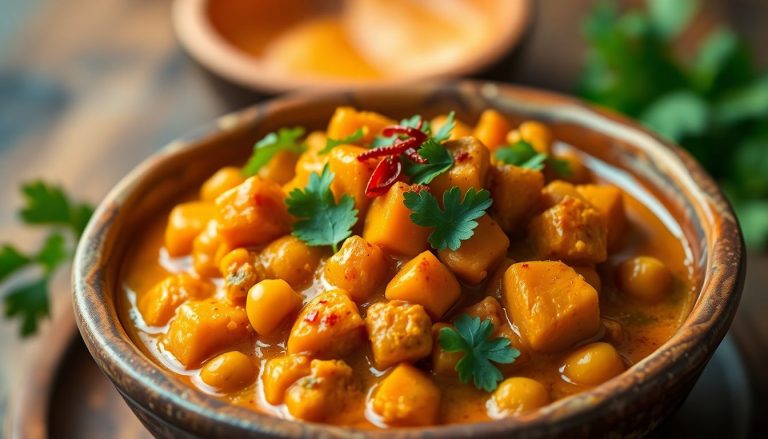 Curry de patate douce et pois chiches : un délice végétarien aux saveurs exotiques