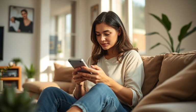 Femme qui lis sur telephone
