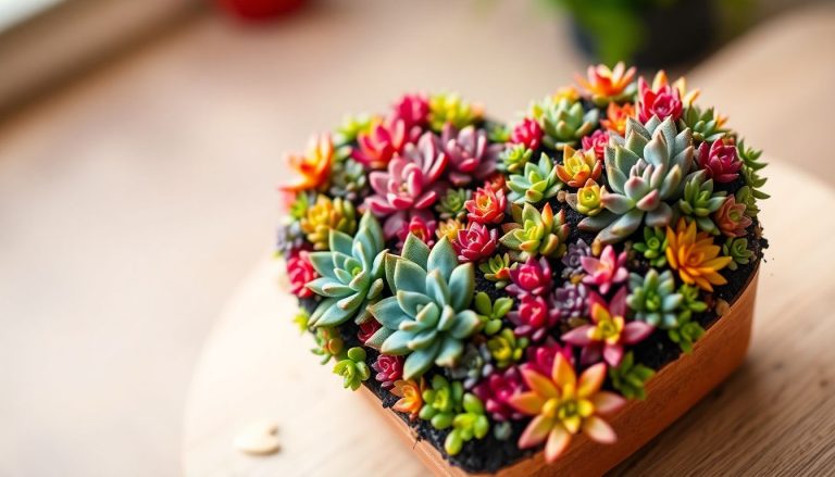 Jardin de succulentes en forme de cœur : un cadeau unique pour la Saint-Valentin