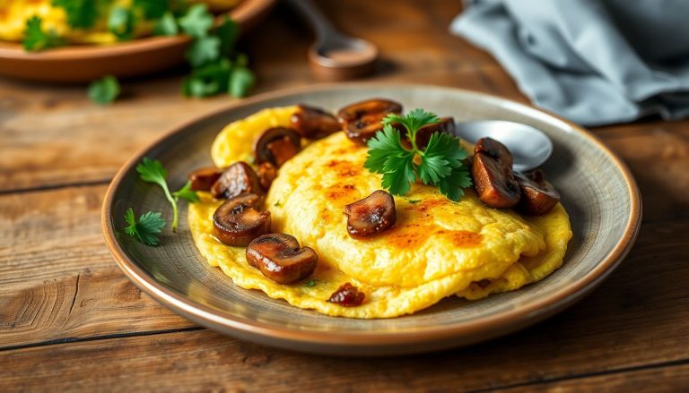 Omelette aux champignons et persil : un classique réinventé pour égayer vos papilles