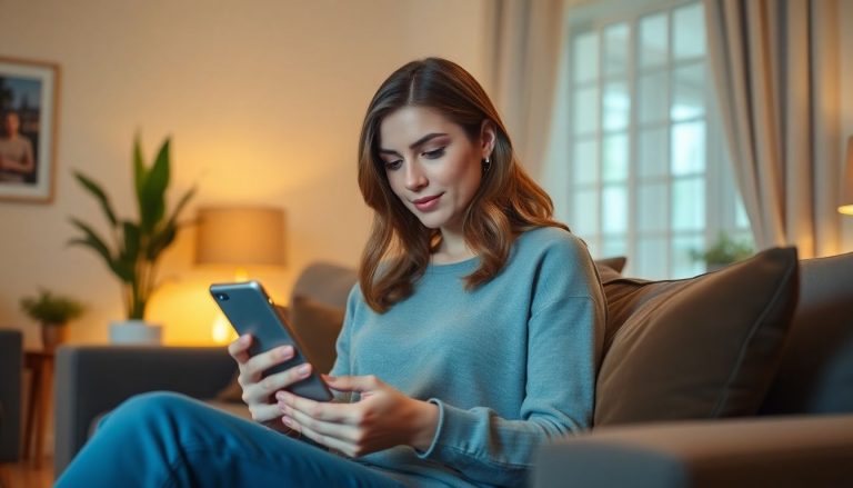 Femme qui lis sur telephone