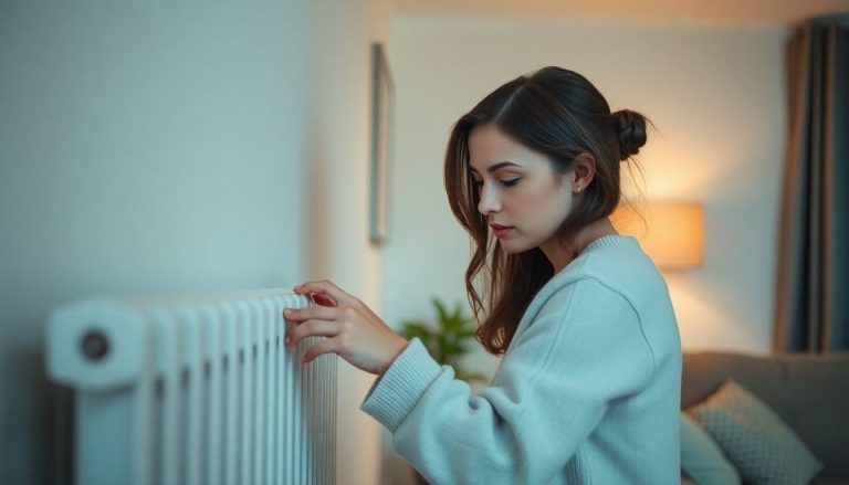 Femme regle radiateur
