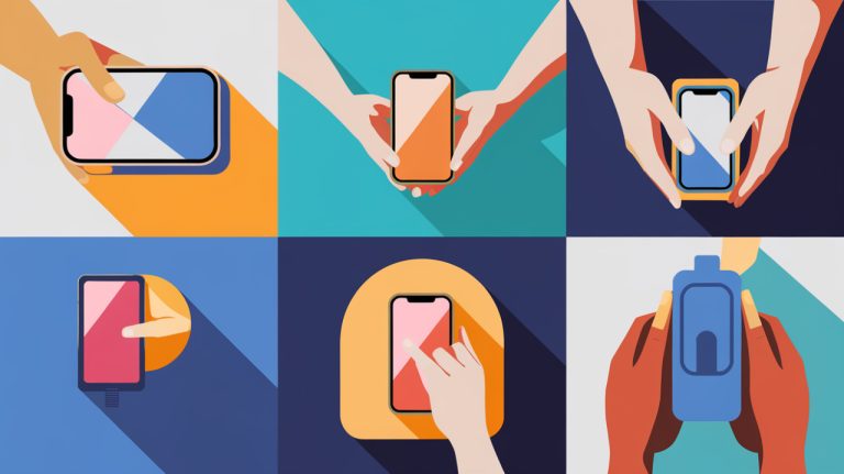 Infographie tenir telephone plusieurs facon