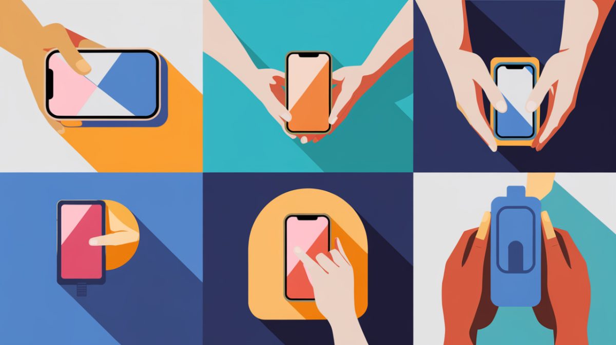 Infographie tenir telephone plusieurs facon