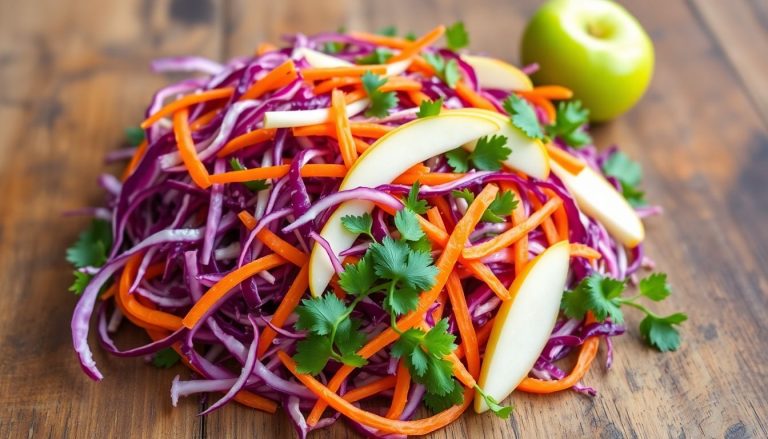 Salade de chou rouge, carottes et pommes : recette croquante parfaite en toute saison