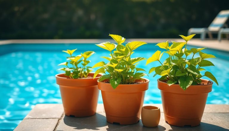 3 plantes en pot idéales pour le plein soleil et résistantes aux éclaboussures de piscine