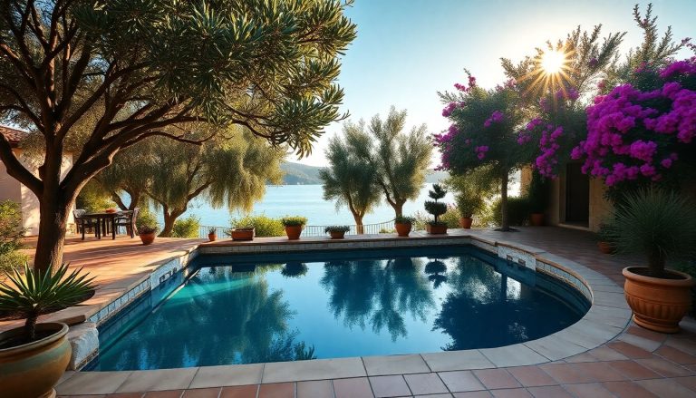 coin méditerranéen autour piscine