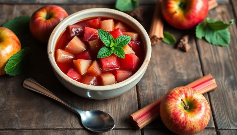 Compote pomme-rhubarbe sans sucre ajouté : un délice naturellement doux pour tous