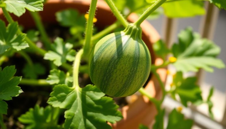 La courgette ronde : variété à peau fine qui se cultive facilement en pot sur votre balcon