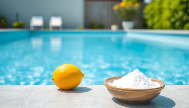 Nettoyant écologique pour liner de piscine : le duo citron-bicarbonate qui préserve votre eau