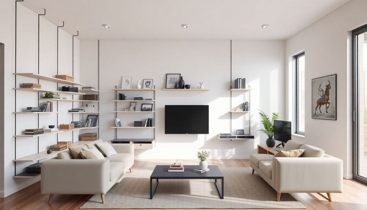 Système de rangement suspendu sans perçage : la solution gain de place qui préserve vos murs