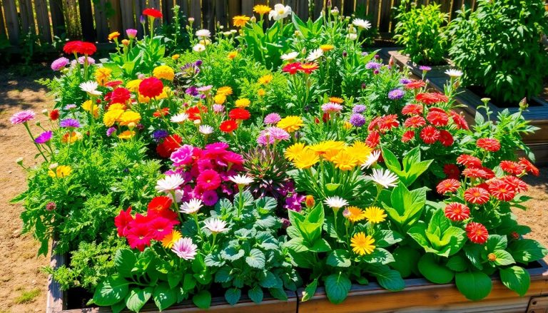 Ce mélange magique de graines crée un carré potager auto-équilibré et fleuri