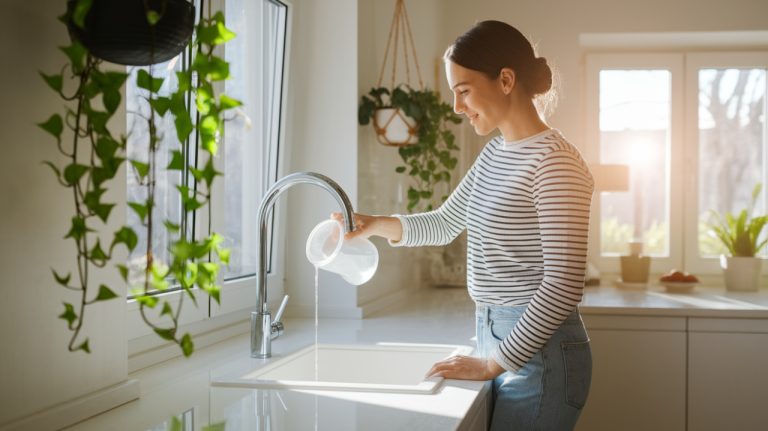 Elle verse ça dans les canalisations une fois par semaine : fini les bouchons et les mauvaises odeurs