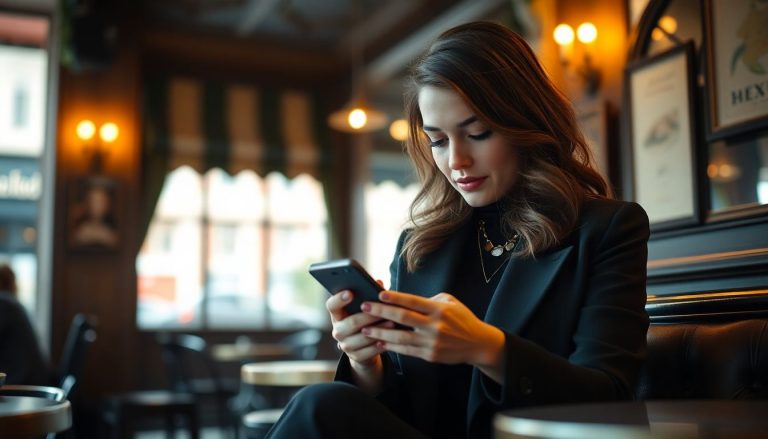 Femme qui lis sur telephone