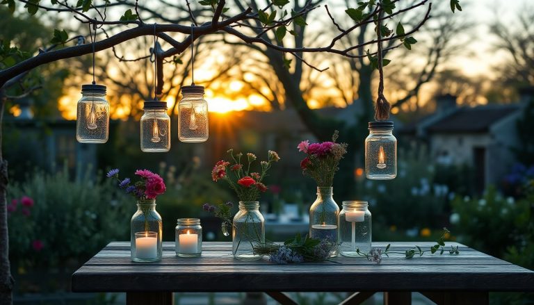 L'astuce déco à 0€ pour sublimer votre jardin grâce à des bocaux de récup