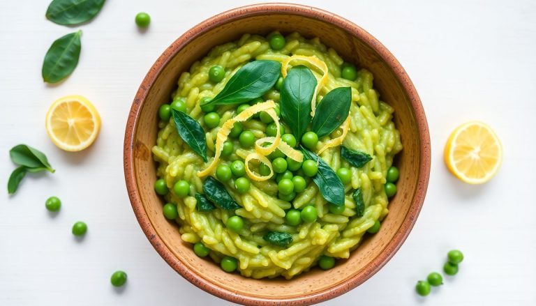 Risotto vert aux petits pois, épinards et citron : la recette printanière qui réveille les papilles