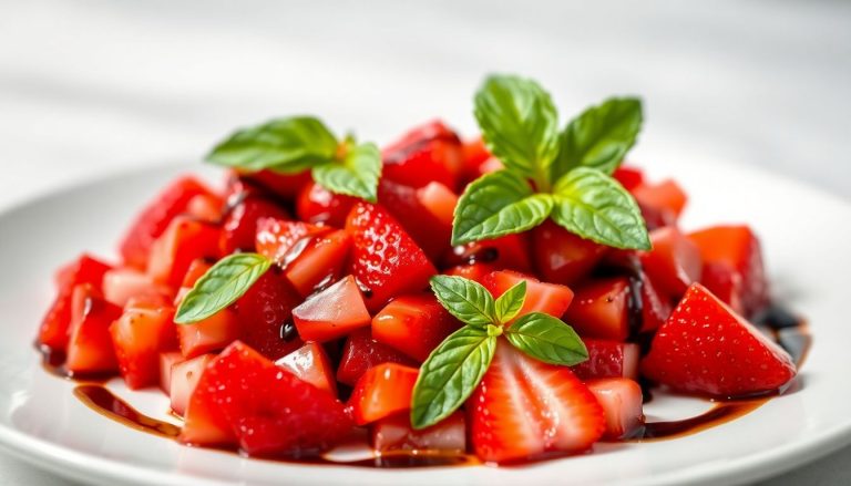 Tartare de fraises au basilic et vinaigre balsamique : un dessert frais qui réveille les papilles