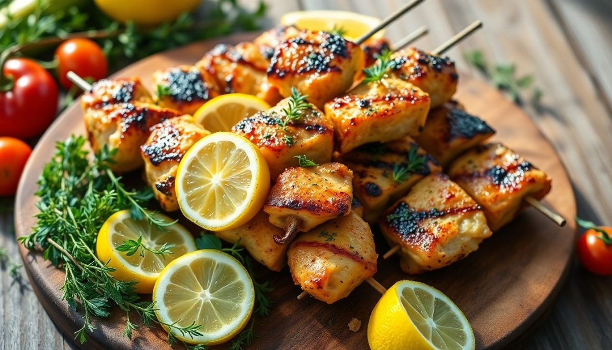 Brochettes de poulet au citron et thym : la recette méditerranéenne qui ensoleille vos repas