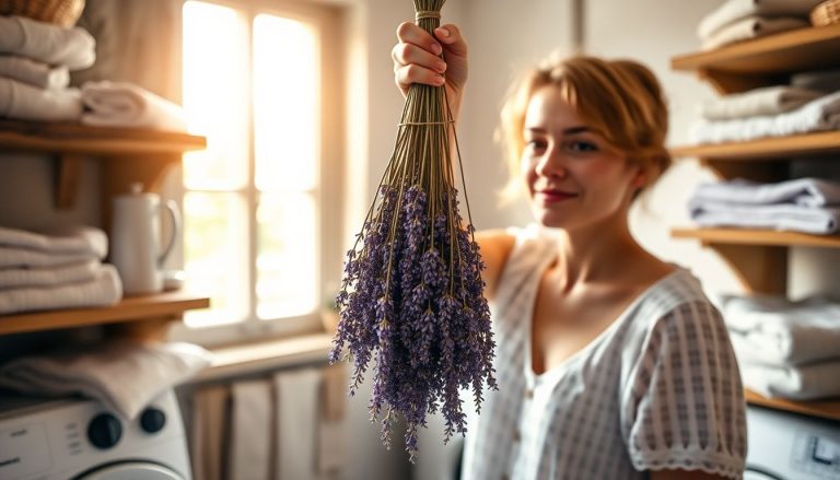 Elle accroche cette plante sèche dans la buanderie : un répulsif naturel contre les mites et les moisissures