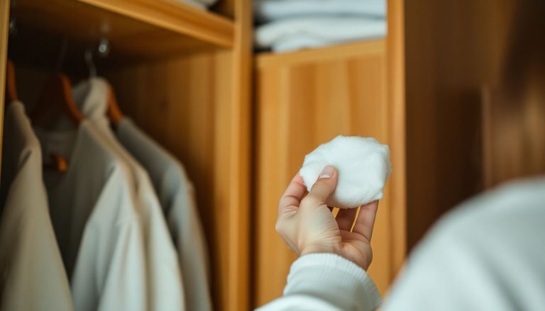 Elle glisse un coton imbibé de citron dans le placard : fini les odeurs et les mites