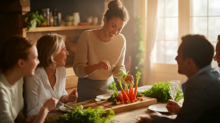 Elle ne jette plus ses fanes de carottes : ce qu'elle en fait bluffe tous ses invités