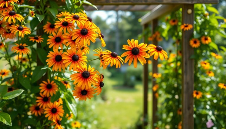 La Suzanne aux yeux noirs : la plante grimpante spectaculaire qui révolutionne nos jardins