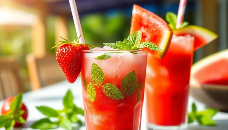 Smoothie glacé fraise, pastèque et menthe : la boisson ultra hydratante prête en 3 minutes