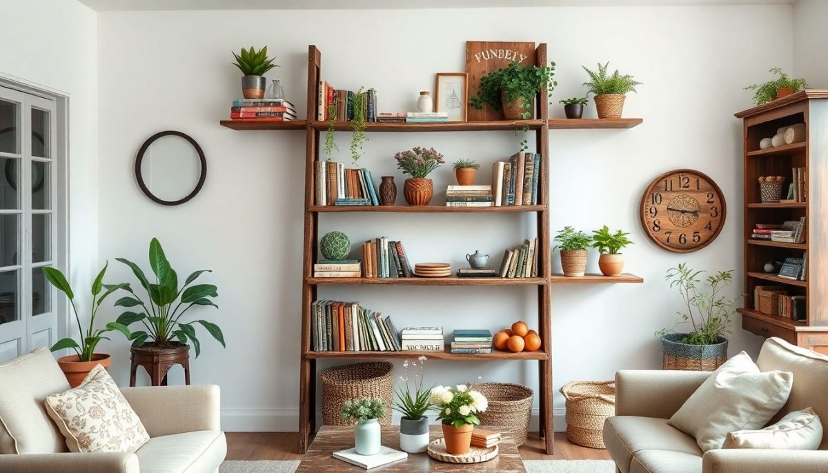 Transformez une vieille échelle en étagère rustique chic avec ce tuto facile