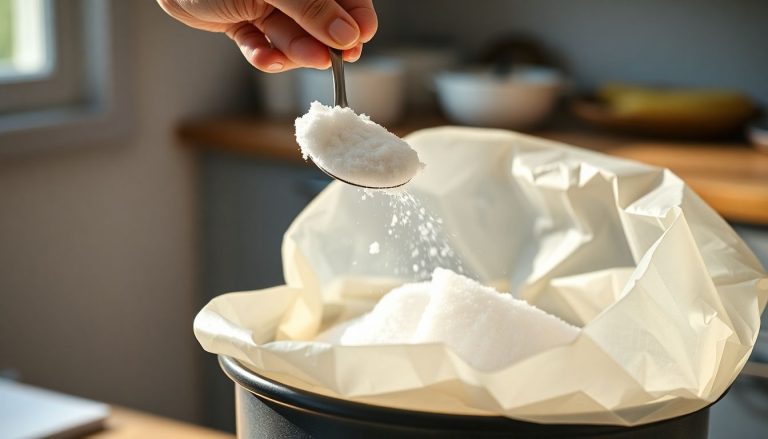 Une cuillère de bicarbonate dans le sac poubelle : le petit geste qui change tout