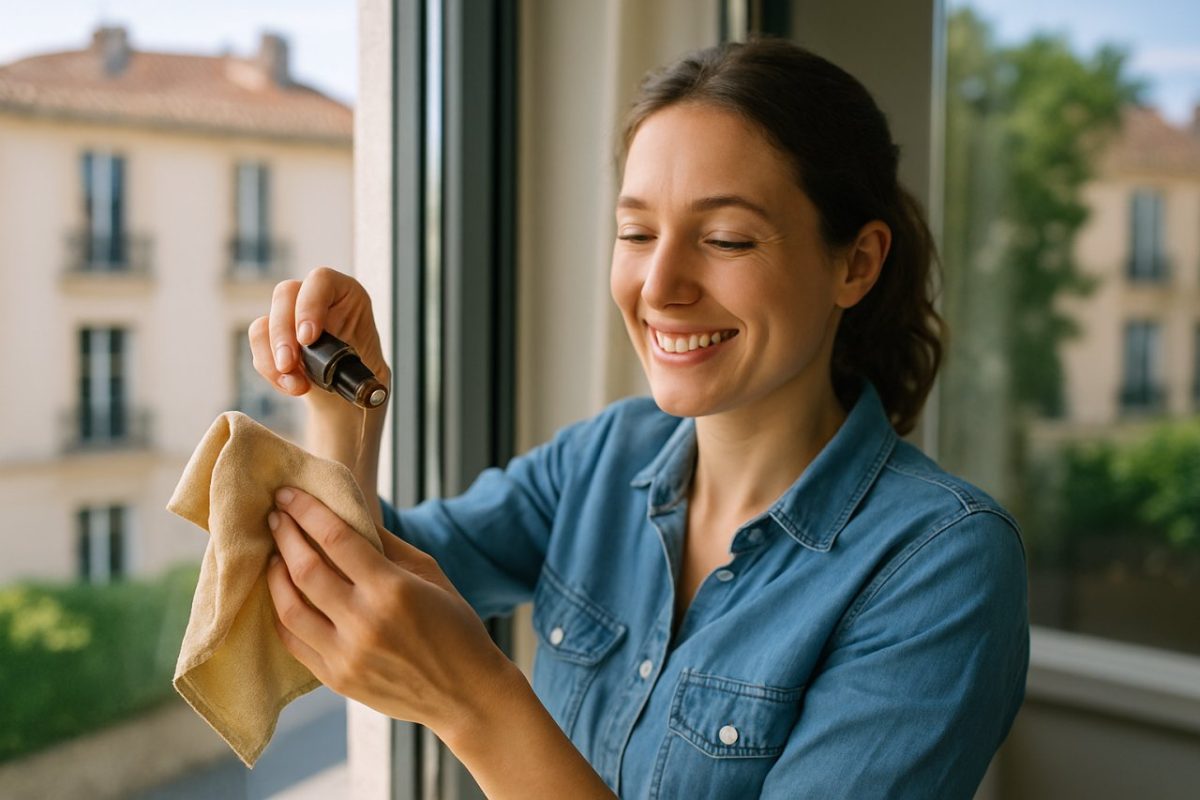 2 gouttes d'huile essentielle + ce chiffon = vitre éclatante sans produits chimiques
