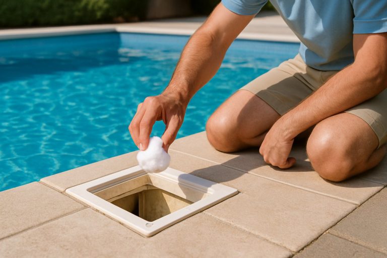 La boule de coton dans le skimmer : l'astuce miracle pour une eau de piscine cristalline