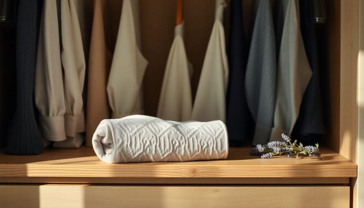Ce chiffon roulé et parfumé dans la penderie évite les mites… et parfume sans effort
