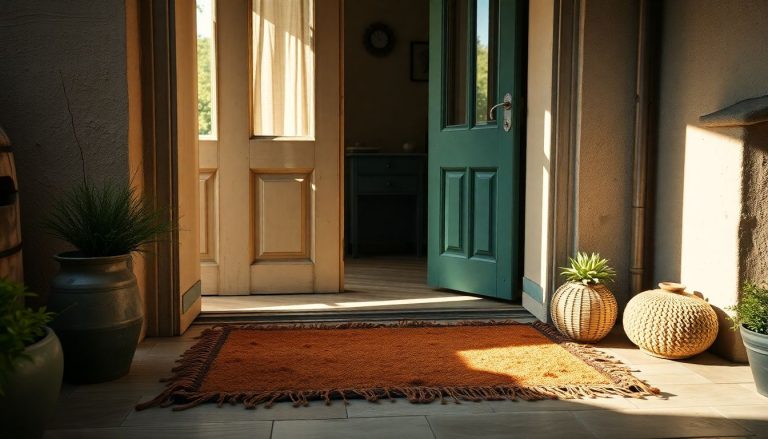 Ce vieux rideau transformé en paillasson capte mieux la poussière que ceux du commerce