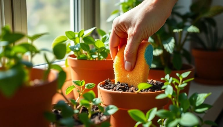 Cette astuce de grand-mère révolutionnaire : enterrer des éponges dans ses pots pour diviser les arrosages par deux