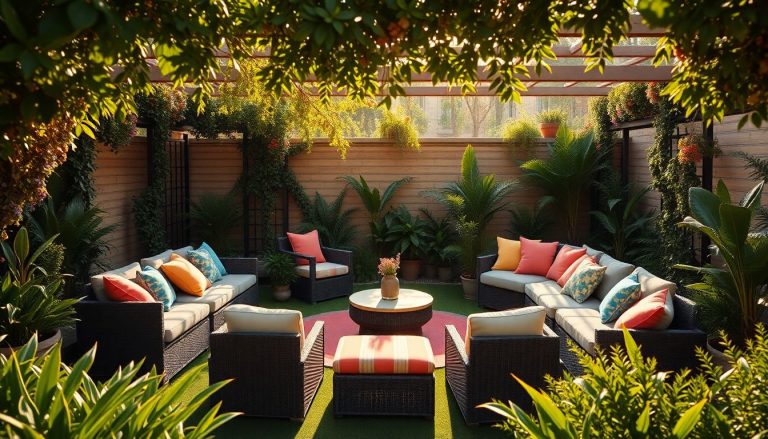 Cette disposition en cercle transforme votre salon de jardin en oasis tendance sans dépenser un centime