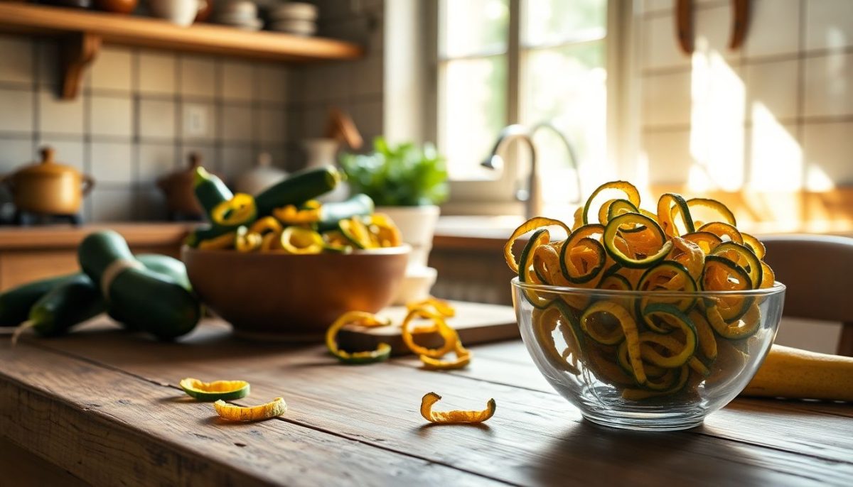 Depuis que je cuisine mes épluchures de courgette en chips, tout le monde en redemande