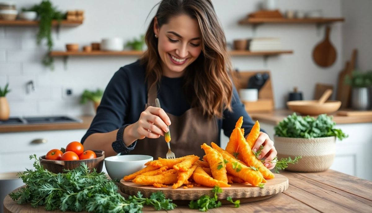 Elle cuisine les fanes de carottes en tempura : la recette anti-gaspi qui révolutionne nos déchets verts