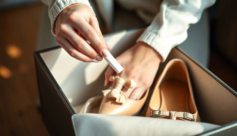 Elle glisse une craie dans sa boîte à chaussures : zéro odeur et zéro moisissure