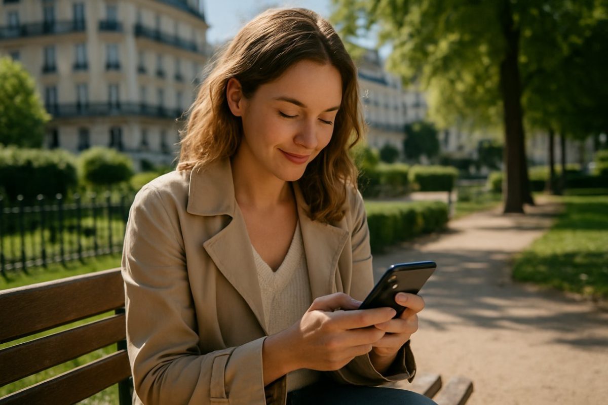 Femme qui lis sur telephone