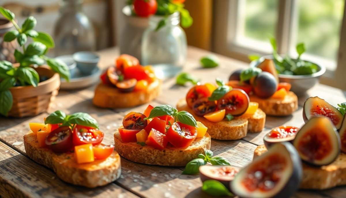 Bruschettas de tomates anciennes et figues fraîches : le mariage parfait de l'été