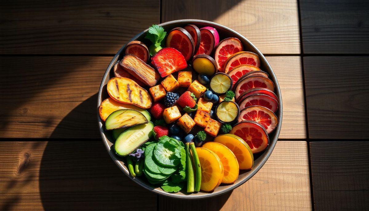 Buddha Bowl Arc-en-Ciel : La Recette Parfaite aux Légumes Grillés et Fruits Frais