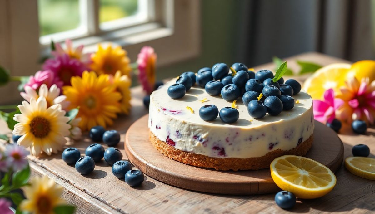 Cheesecake sans cuisson aux myrtilles et zestes de citron : la recette parfaite pour l'été