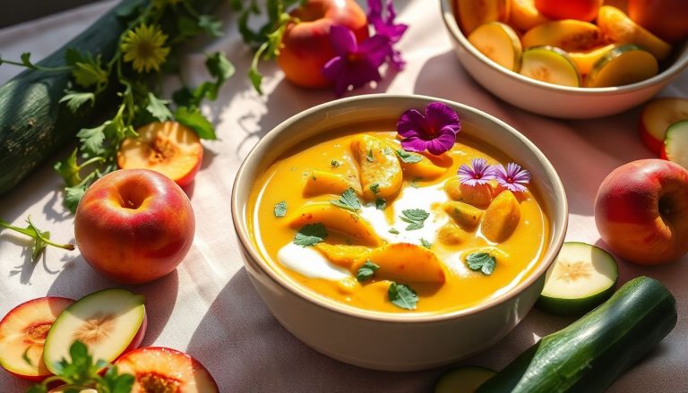 Curry doux de courgettes et nectarines au lait de coco : une explosion de saveurs estivales