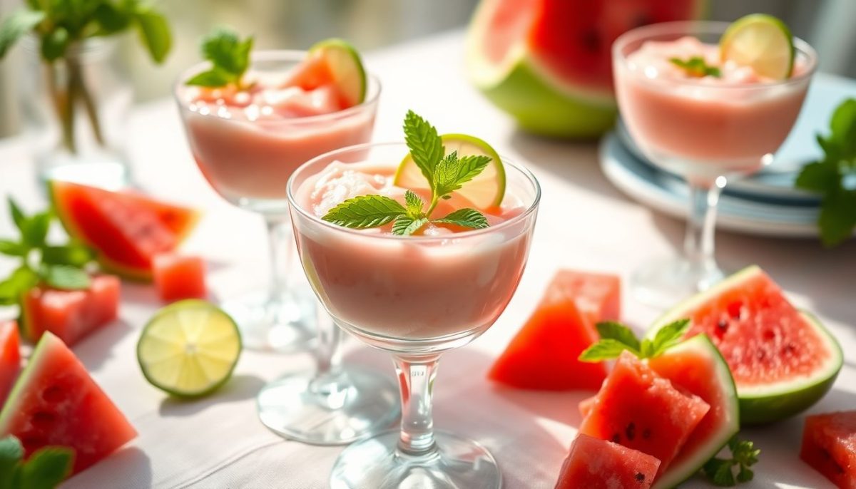 Mousse légère à la pastèque et citron vert : le dessert rafraîchissant parfait pour l'été
