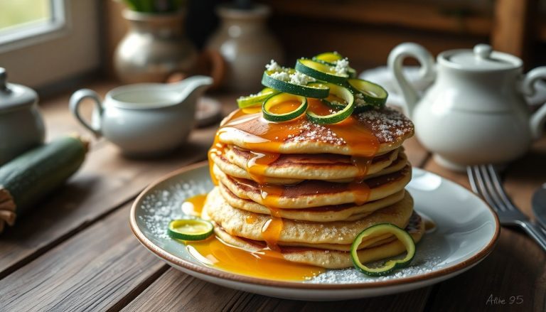Pancakes moelleux à la courgette et sirop d'érable : la recette qui transforme vos petits-déjeuners