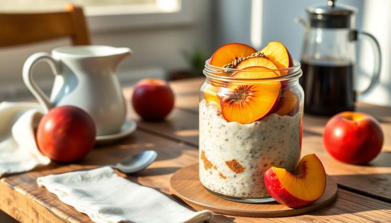 Porridge overnight à la nectarine et graines de chia : le petit-déjeuner qui révolutionne vos matins